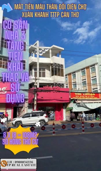 Nhà 1 Trệt 2 Lầu Đường Mậu Thân, P. Xuân Khánh, Q. Ninh Kiều, TP Cần Thơ 108m² giá 24 tỷ - Vị trí kinh doanh đắc địa!