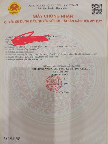 Đất nền Gia Lộc 76m² giá 1 tỷ - Sổ hồng chính chủ, vị trí đẹp!