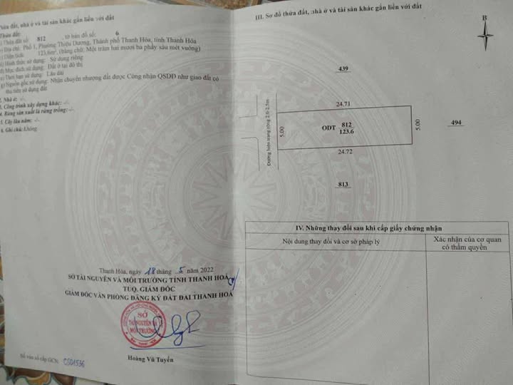 Đất nền chính chủ Thiệu Dương 124m² giá thỏa thuận - Cơ hội đầu tư hấp dẫn!