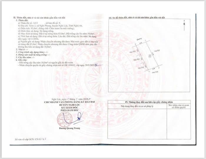 Đất ở Nghi Phong, Nghi Lộc 93m² giá 1 tỷ - Vị trí thuận lợi gần đại học Vinh!