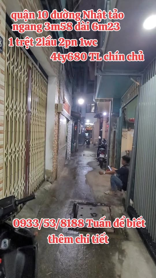 Nhà hẻm 1/ Đường Nhật Tảo, Quận 10 21.1m² giá 4.68 tỷ - Kết cấu 3 tầng tiện nghi!