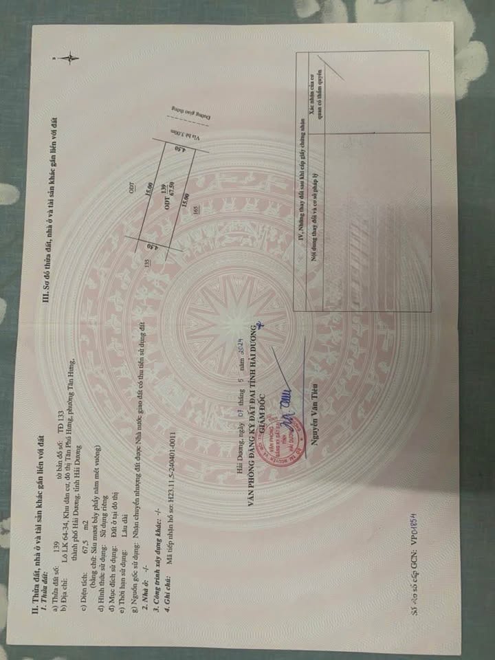 Lô đất đẹp Tân Phú Hưng 67.5m² giá 3.105 tỷ - Gần trung tâm hành chính!