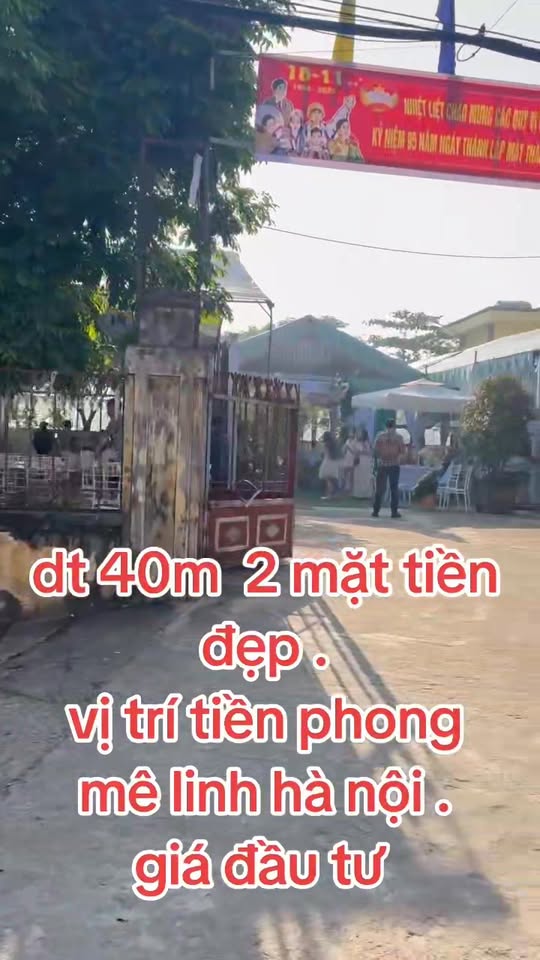 Đất nền Tiền Phong Mê Linh 40m² - Giá thỏa thuận hấp dẫn!