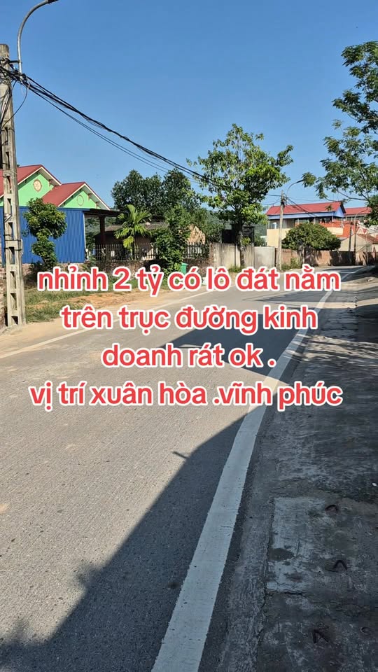 Đất nền vị trí đắc địa Trục chính đường Nguyễn Văn Linh, Xuân Hoà, Vĩnh Phúc - Giá chỉ 2 tỷ!
