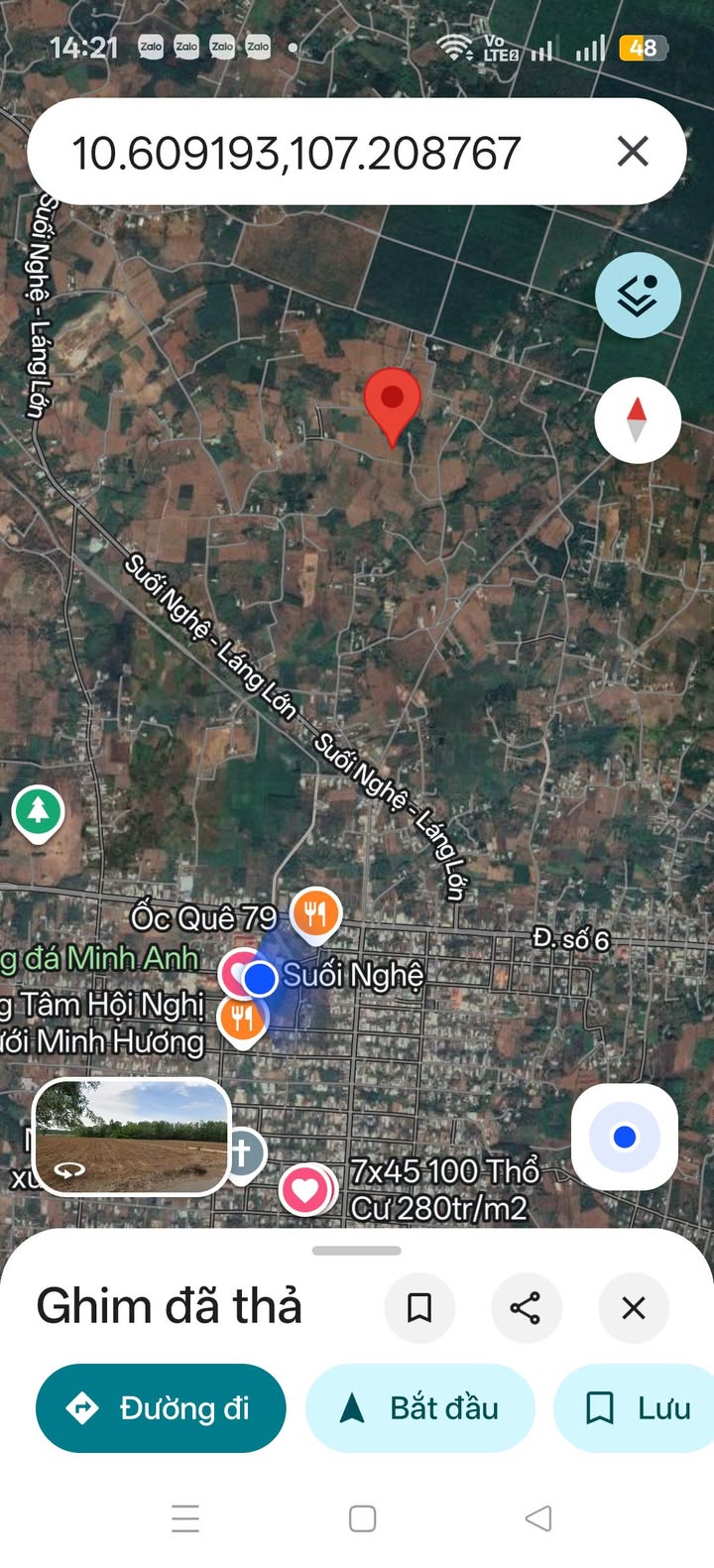 Đất nền Suối Nghệ 3600m² giá 1 tỷ - Mặt tiền đường đất rộng rãi!