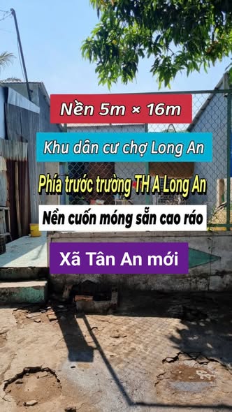 Đất nền đã cuốn móng khu dân cư Long An 80m² giá 400 triệu - Vị trí đắc địa gần trường học!