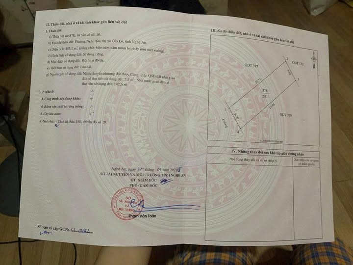 Đất thổ cư Nghi Hòa, Cửa Lò 153m² giá 1.7 tỷ - Cơ hội đầu tư tuyệt vời!