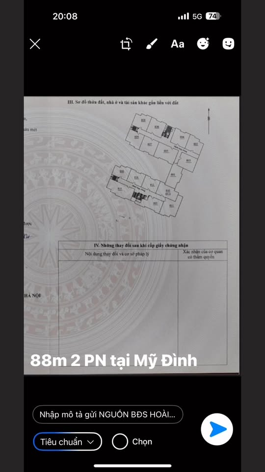 Căn hộ 88m² tại Mỹ Đình, Nam Từ Liêm giá 6.9 tỷ - Sẵn sàng vào ở ngay!