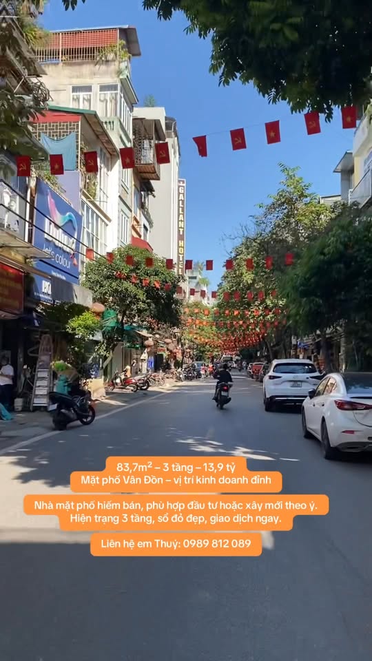 Nhà mặt phố Vân Đồn 83m² giá 13.9 tỷ - Đầu tư sinh lời ngay!