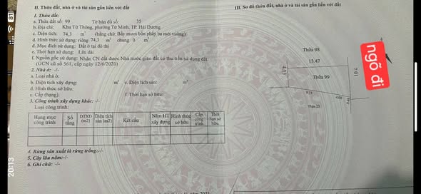 Lô Đất Ngõ 170 Vũ Công Đán, Tứ Minh, Hải Dương 74m² - Vị trí đẹp, giá tốt chỉ 1.4 tỷ!