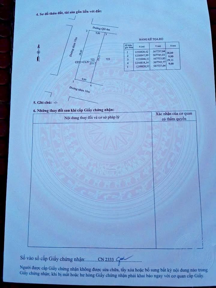 Đất 2 mặt tiền đẹp tại Khu phố Hiệp Bình, Tây Ninh 261m² giá 3.3 tỷ - Cơ hội đầu tư hấp dẫn!