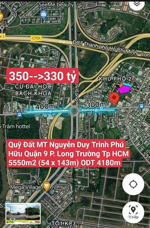 Đất Xây Dựng CHCC Nguyễn Duy Trinh 5550m² giá 330 tỷ - Cơ hội đầu tư sinh lời!