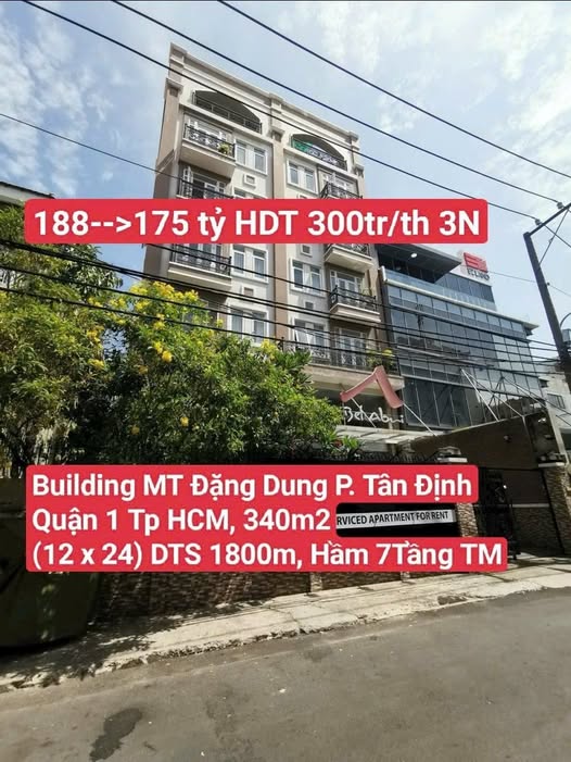 Building & CHDV Đặng Dung, Quận 1 - Diện tích 340m², Giá 175 tỷ - Đầu tư sinh lời hấp dẫn!