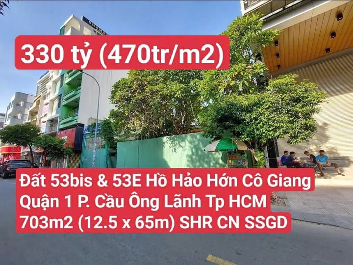 Đất xây dựng khách sạn tại Quận 1, TP.HCM 703m² giá 330 tỷ - Cơ hội đầu tư tuyệt vời!