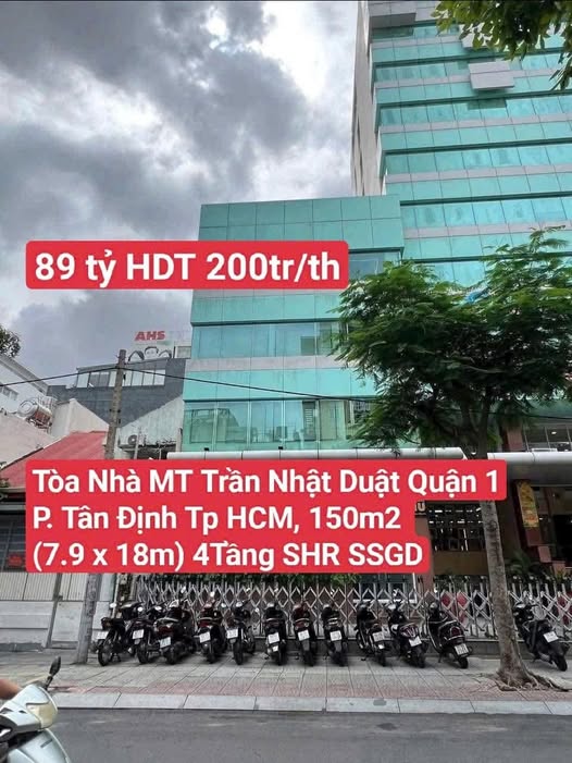 Townhouse mặt tiền Trần Nhật Duật, Tân Định, Quận 1 - Đầu tư sinh lời 89 tỷ!