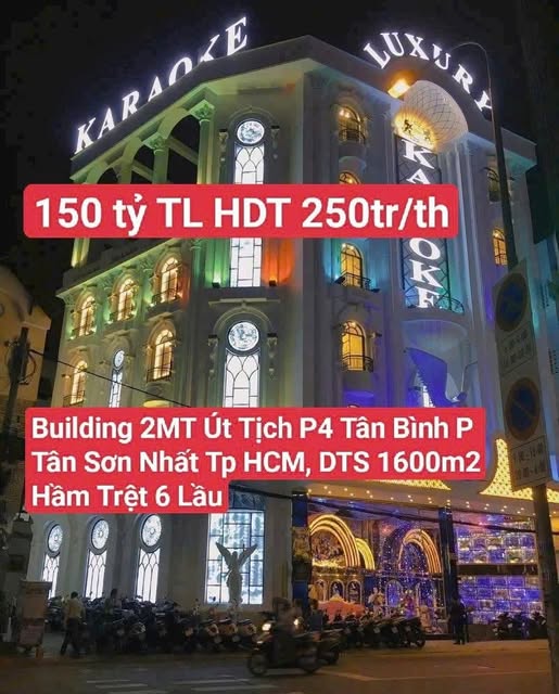 Building Karaoke 2 mặt tiền Út Tịch, Tân Bình giá 150 tỷ - Đầu tư sinh lời ngay!