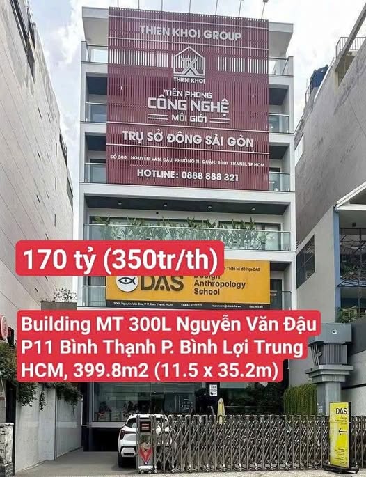 Building mặt tiền đường Nguyễn Văn Đậu, Bình Thạnh 399.8m² giá 170 tỷ - Đầu tư sinh lời ngay!