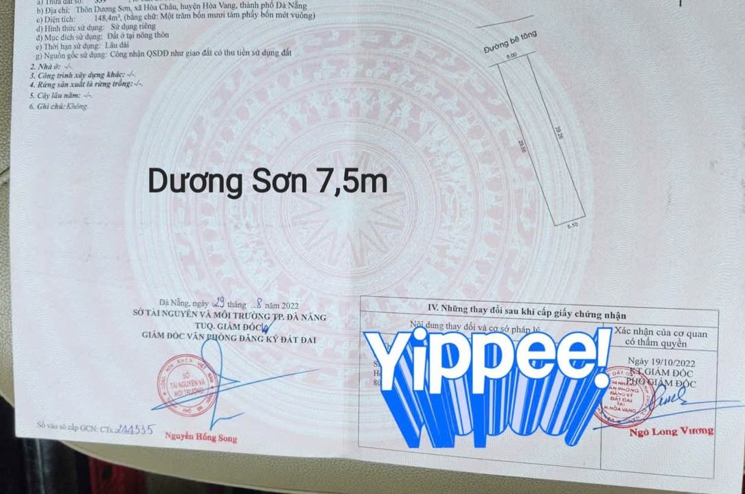 Lô đất 148,4m² Hòa Xuân Đà Nẵng giá chỉ 1,75 tỷ - Đầu tư không thể bỏ lỡ!