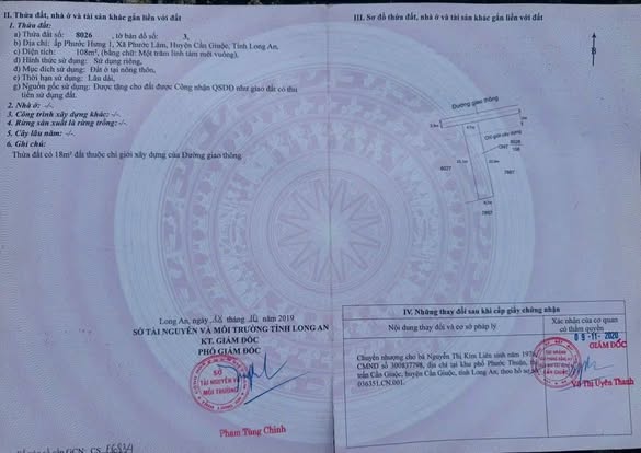 Đất thổ cư xã Mỹ Lộc, Cần Giuộc 103m² chỉ 850 triệu - Đầu tư sinh lời ngay!