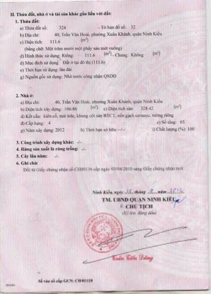 Nhà mặt tiền đường Trần Văn Hoài, Cần Thơ 111,6m² giá 20 tỷ - Cơ hội đầu tư tuyệt vời!