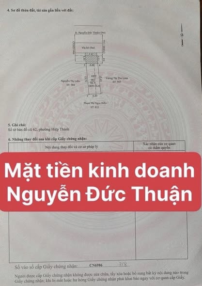Đất mặt tiền Nguyễn Đức Thuận, Phú Lợi, 132m² giá 5 tỷ - Đầu tư sinh lợi ngay!