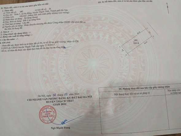 Đất thổ cư 100m² tại Hạ Bằng, Thạch Thất - Gần chợ và trường học!