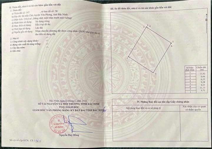 Lô đất 110m² Thị trấn Chờ, Yên Phong - Đầu tư sinh lời ổn định!