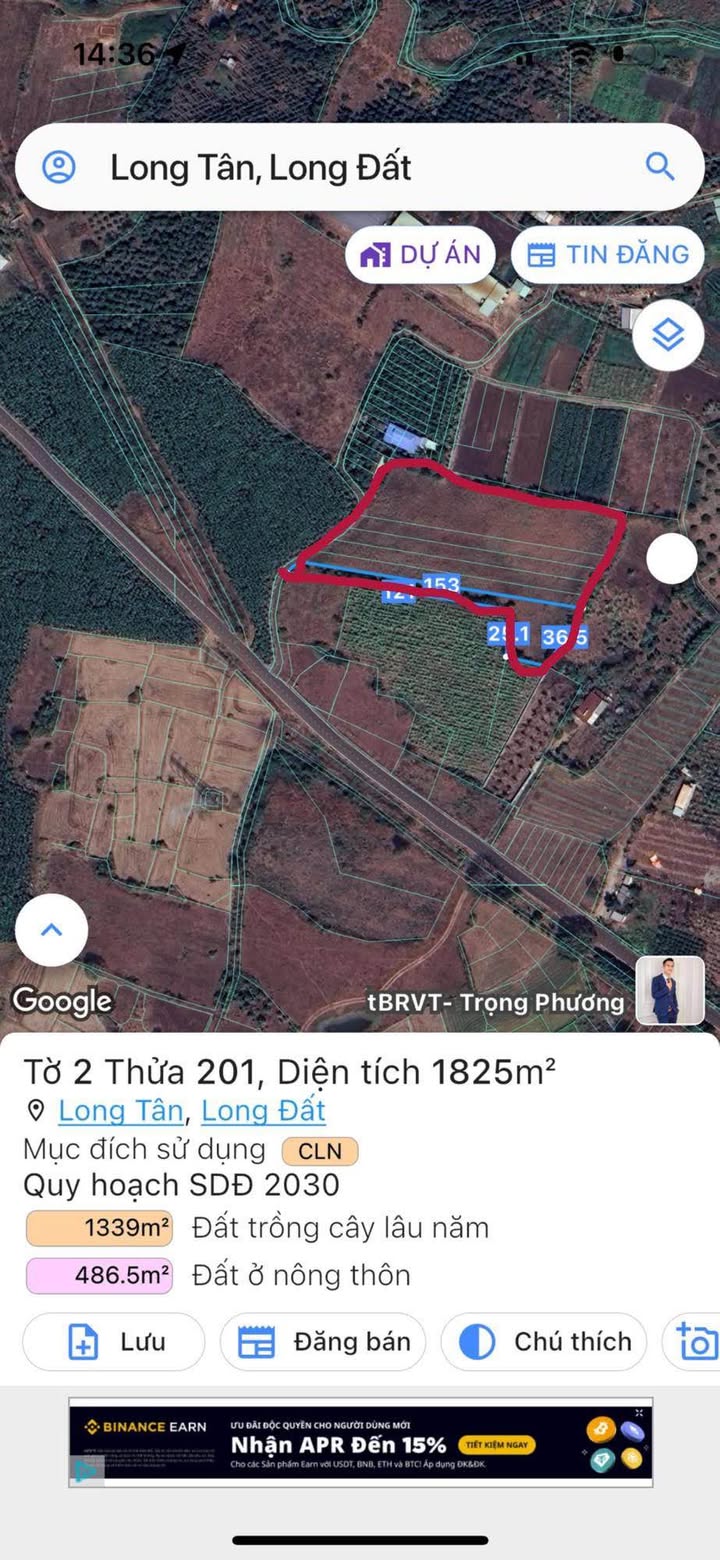 Đất thổ cư Long Tân 8000m² giá 18 tỷ - Cơ hội đầu tư hấp dẫn!