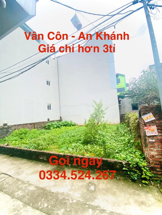 Đất Vân Côn Hoài Đức 56m² giá 3 tỷ - Cơ hội đầu tư tuyệt vời!
