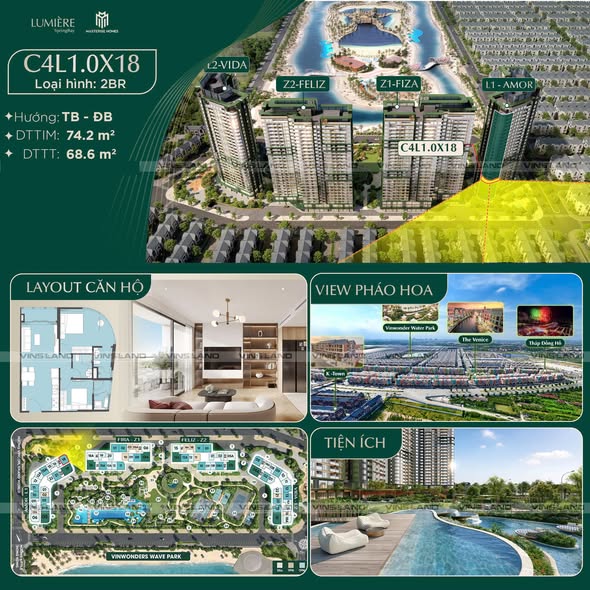 Căn hộ LUMIÈRE SPRING BAY Văn Giang 69m² giá 5 tỷ - Sẵn sàng sở hữu ngay!