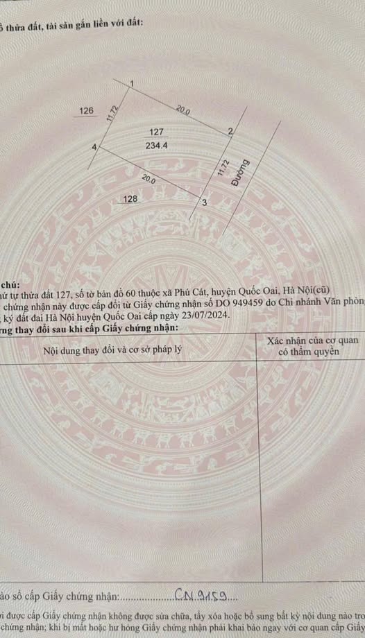 Đất nền Phú Cát, Quốc Oai 235m² giá chỉ 30 triệu/m² - Cơ hội đầu tư tuyệt vời!