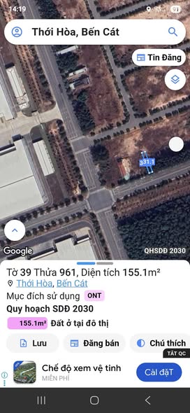 Bán lô đất 155m² Mỹ Phước 4 - Đối diện công viên, giá chỉ 2 tỷ!