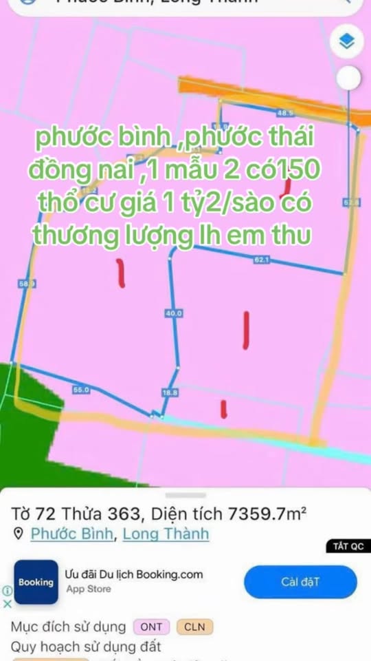 Đất nền Phước Bình, Long Thành 12.000m² giá 1.2 tỷ - Sổ đỏ chính chủ, thuận tiện đầu tư!