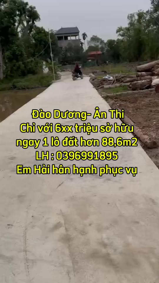 Đất nền Đào Dương Ân Thi 88,6m² giá chỉ 600 triệu - Cơ hội đầu tư sinh lời!