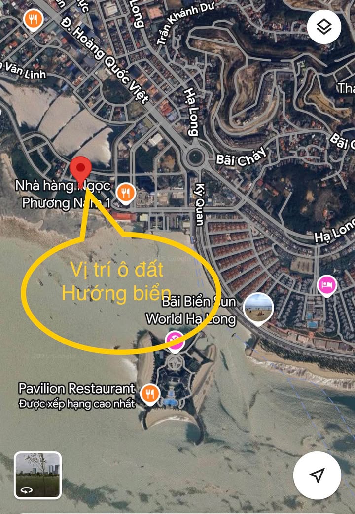 Đất biệt thự Bãi Cháy 313m² giá 7 tỷ - Hướng nam, gần biển