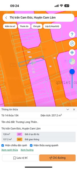 Đất nền Cam Đức 257m² giá 5 tỷ - Đầu tư sinh lời tại mặt tiền Quốc lộ 1A!