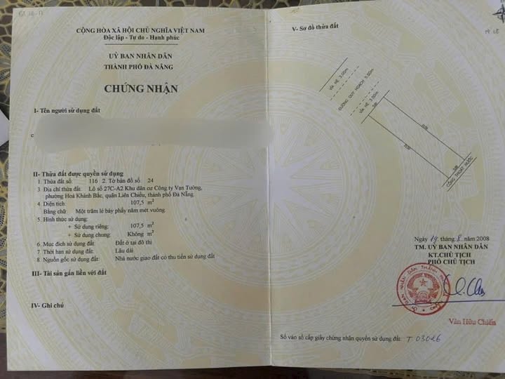 Đất Bàu Mạc 4 Đà Nẵng 107m² giá 5 tỷ - Khu dân cư văn minh, hướng Tây Bắc!