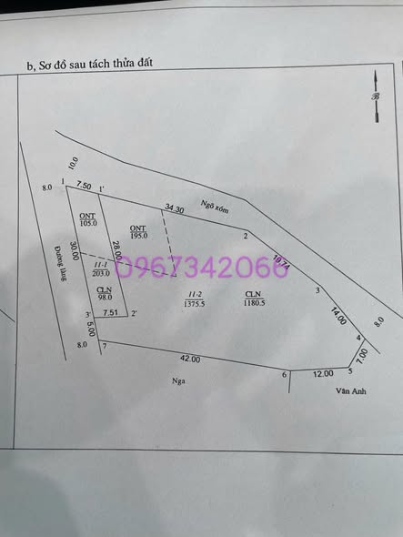 Đất nền 2 mặt tiền tại thôn Đồi Miễu, Xuân Mai, 203m² giá 1 tỷ - Cơ hội đầu tư hấp dẫn!