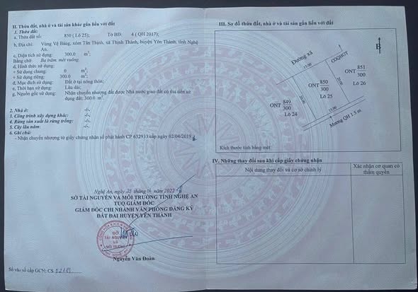 Đất đấu giá Thịnh Thành Yên Thành 300m² giá chỉ 800 triệu - Đường rộng ô tô vào tận nơi!