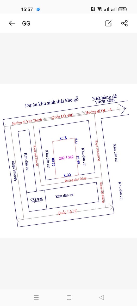 Đất Nghi Lâm 200m² giá thỏa thuận - Vị trí đắc địa gần QL48E