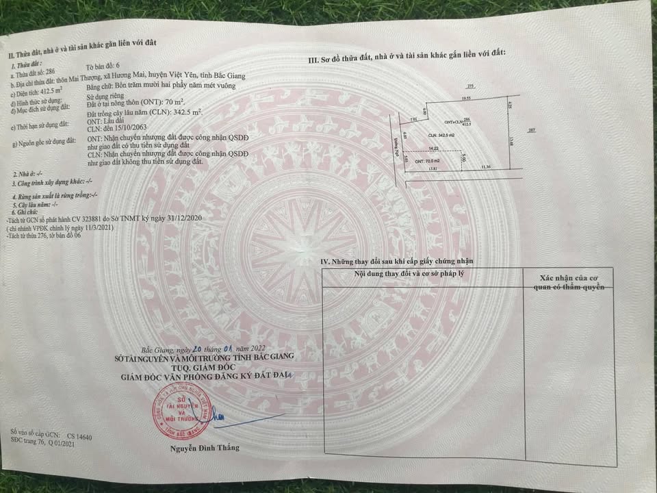 Đất nền Hương Mai, Việt Yên 415m² giá 2 tỷ - Lô góc 3 mặt thoáng, đầu tư sinh lời!