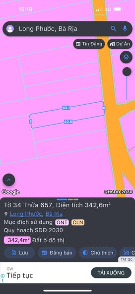 Đất nền lô góc 344m² tại phường Tam Long, Bà Rịa - Vũng Tàu giá chỉ 2.5 tỷ - Cơ hội đầu tư tuyệt vời!