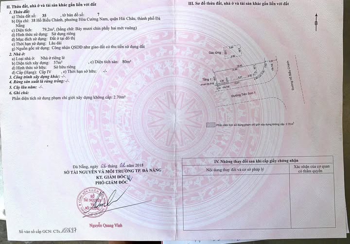 Nhà mặt tiền Hồ Biểu Chánh, Hải Châu, Đà Nẵng 79m² - Vị trí đắc địa, tiện ích đầy đủ!