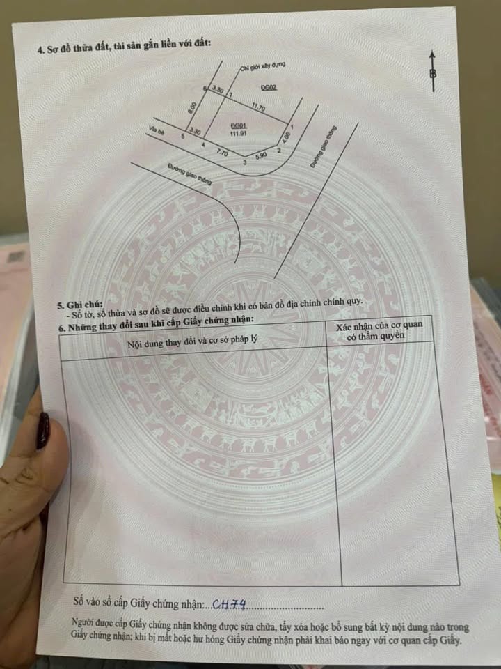 Đất mặt đường tỉnh lộ 418, Trạch Mỹ Lộc 111.91m² giá 6.965 tỷ - Cơ hội đầu tư tuyệt vời!