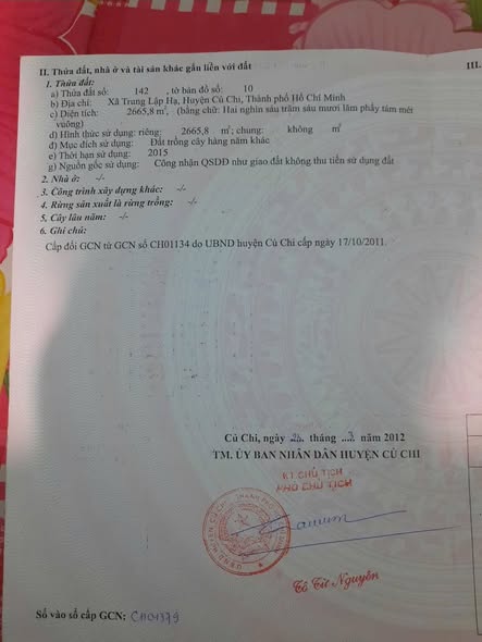 Đất nền Củ Chi 2500m² giá 2.5 tỷ - Cơ hội đầu tư hấp dẫn!