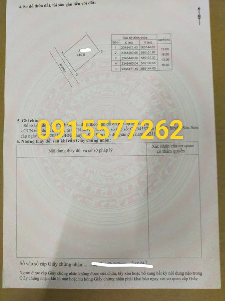 Đất nền thổ cư 240m² tại Mai Đình, Sóc Sơn - Giá chỉ 6 tỷ, đầu tư sinh lời cao!