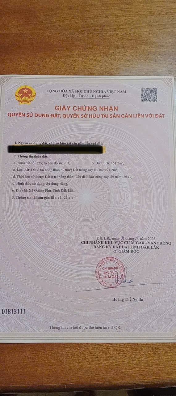 Đất thổ cư 150m² tại Cư Suê giá 750 triệu - Đầu tư sinh lời hấp dẫn!