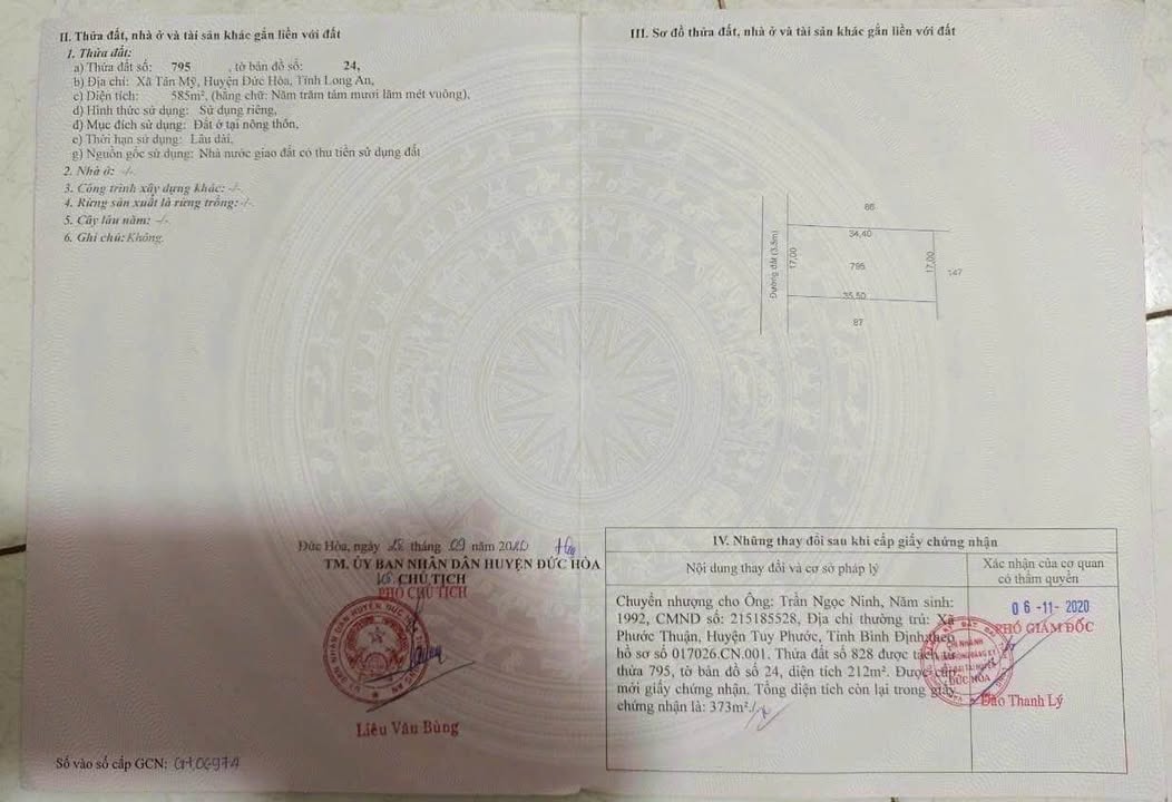 Đất nền Bầu Công, Tân Mỹ, Đức Hòa 170m² giá 780 triệu - Sổ hồng chính chủ, thương lượng ngay!