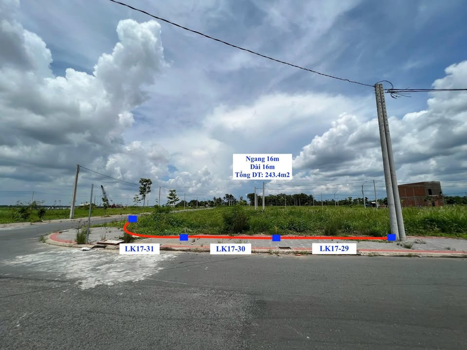 Đất nền liền kề KDC Vạn Phát Sông Hậu, Hậu Giang 256m² - View sông thoáng mát!