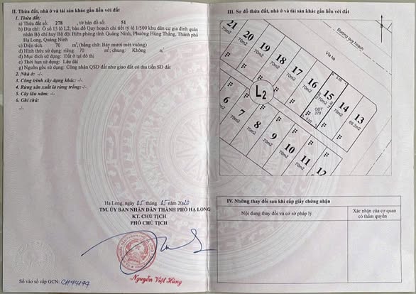 Đất dự án LK Biên Phòng Hùng Thắng 70m² giá 5.39 tỷ - Cơ hội đầu tư hấp dẫn!